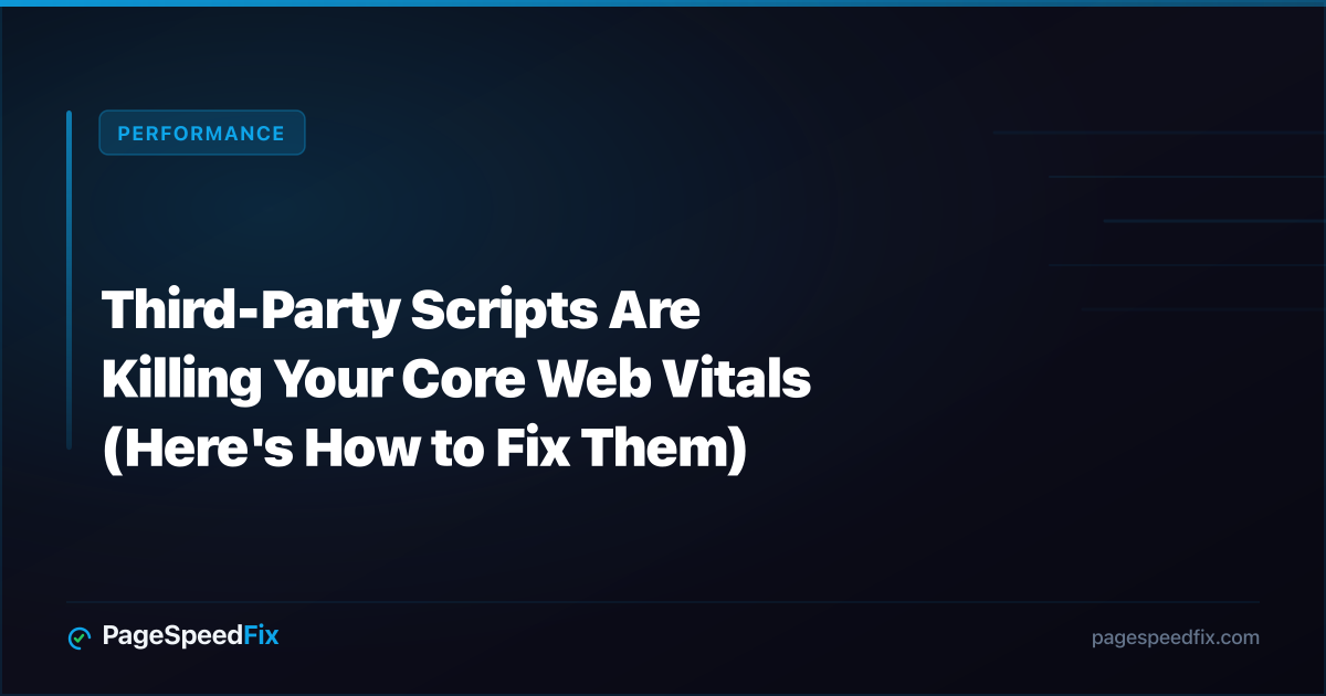 Performance guide: Third-Party Scripts Are Killing Your Core Web Vitals (Here's How to Fix Them)